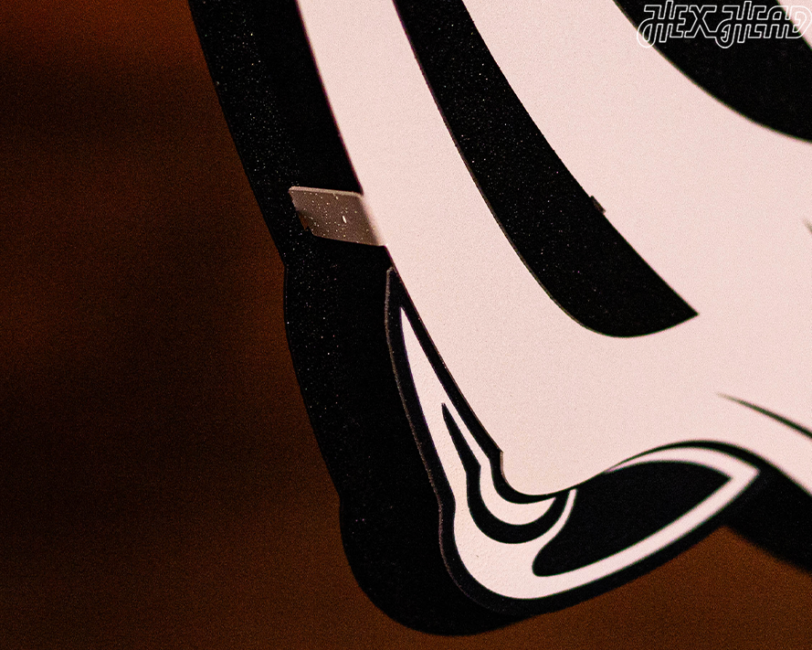 Cincinnati Bengals BLITZ Collection - 8 Layer Black & White Helmet 3D Vintage Metal Wall Art