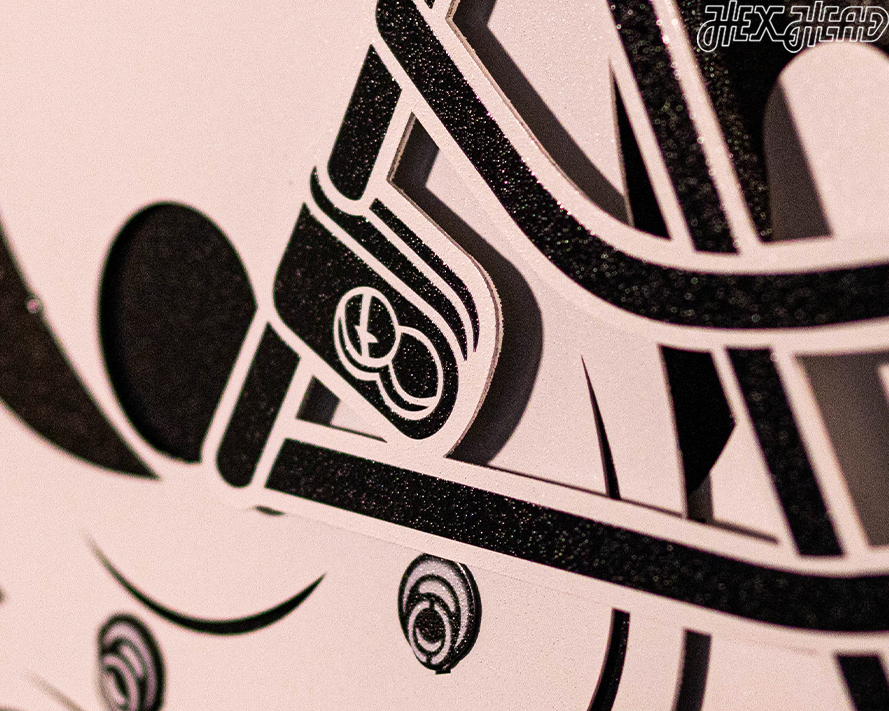 Cincinnati Bengals BLITZ Collection - 8 Layer Black & White Helmet 3D Vintage Metal Wall Art