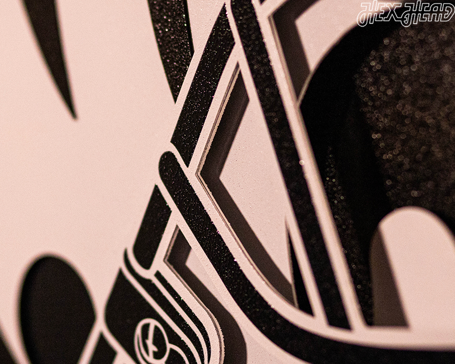 Cincinnati Bengals BLITZ Collection - 8 Layer Black & White Helmet 3D Vintage Metal Wall Art