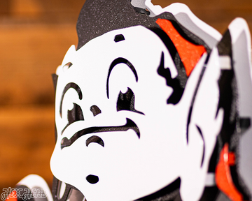 Cleveland Browns "Brownie" 3D Vintage Metal Wall Art