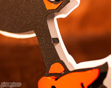 Cleveland Browns "Brownie" 3D Vintage Metal Wall Art