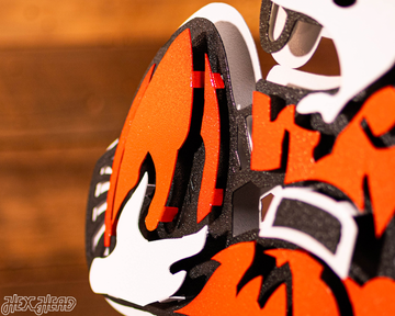 Cleveland Browns "Brownie" 3D Vintage Metal Wall Art