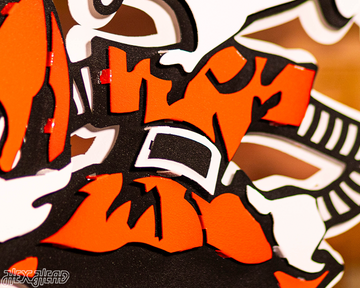 Cleveland Browns "Brownie" 3D Vintage Metal Wall Art