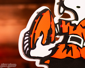 Cleveland Browns "Brownie" 3D Vintage Metal Wall Art
