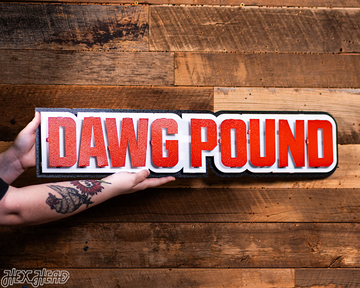 Cleveland Browns "DAWG POUND" 3D Vintage Metal Wall Art