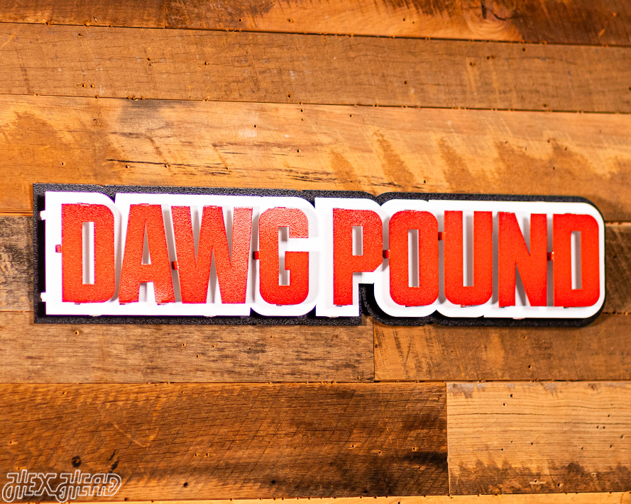 Cleveland Browns "DAWG POUND" 3D Vintage Metal Wall Art