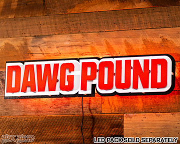 Cleveland Browns "DAWG POUND" 3D Vintage Metal Wall Art