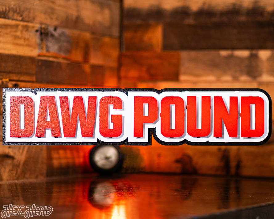 Cleveland Browns "DAWG POUND" 3D Vintage Metal Wall Art