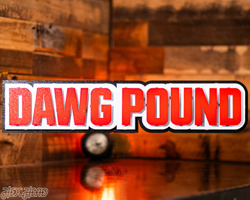 Cleveland Browns "DAWG POUND" 3D Vintage Metal Wall Art