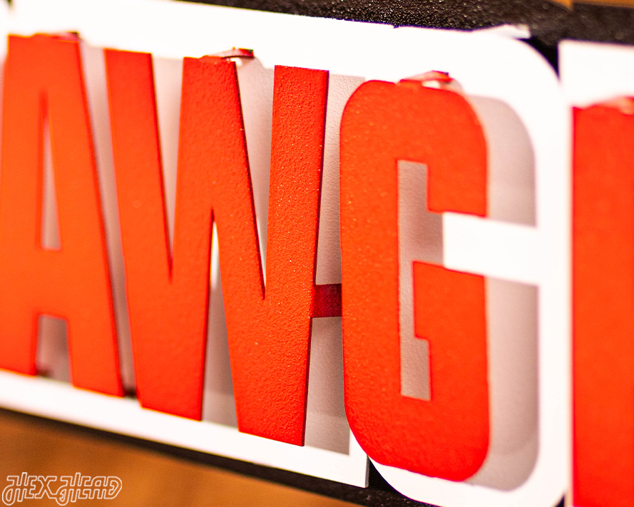 Cleveland Browns "DAWG POUND" 3D Vintage Metal Wall Art