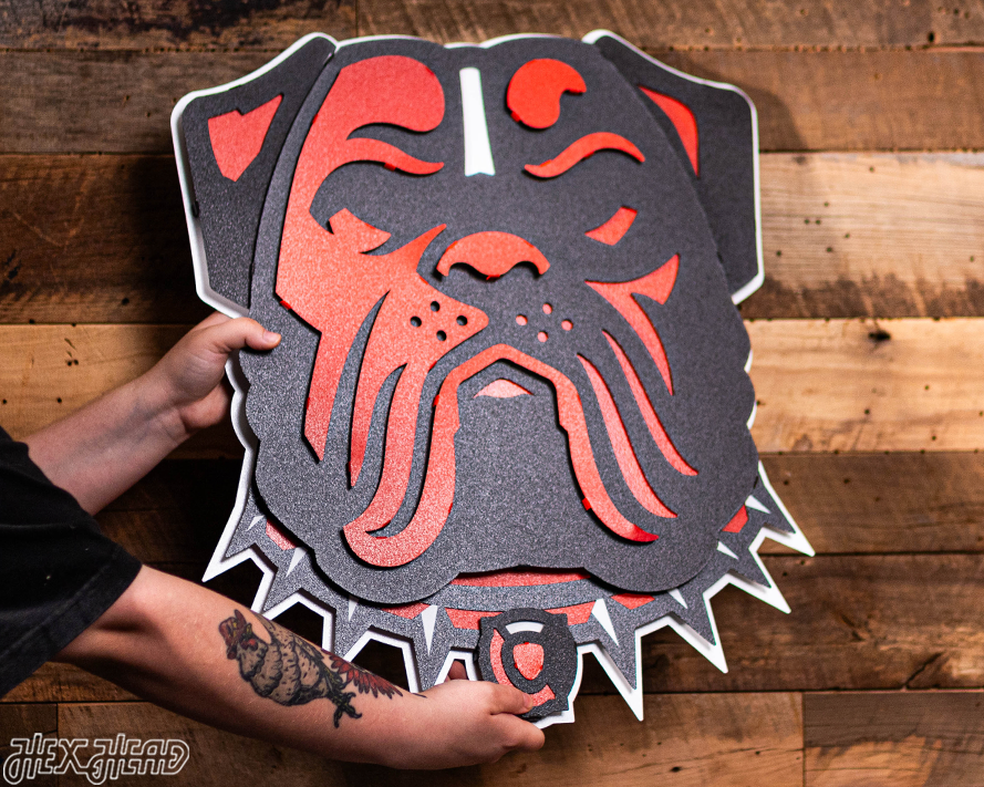 Cleveland Browns Bulldog Head 3D Metal Wall Art