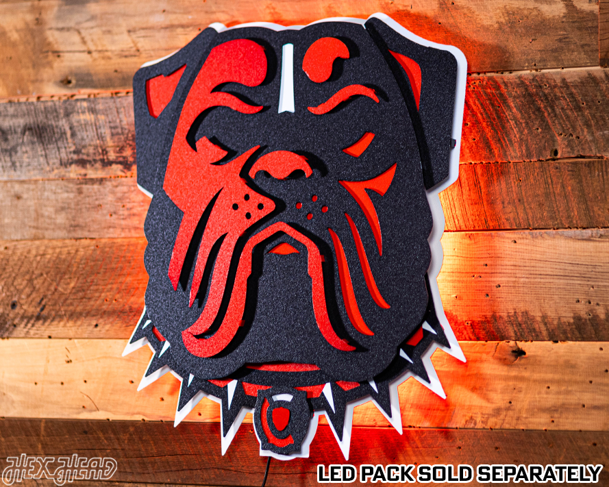 Cleveland Browns Bulldog Head 3D Metal Wall Art