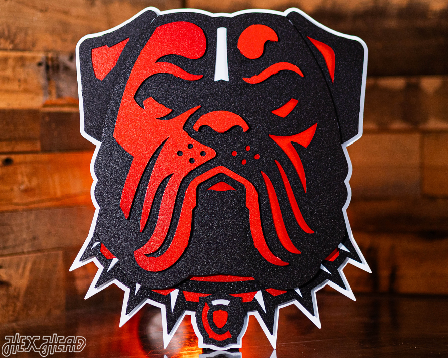 Cleveland Browns Bulldog Head 3D Metal Wall Art
