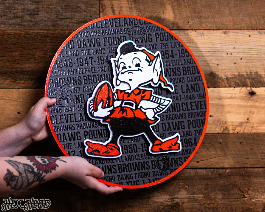 Cleveland Browns CRAFT SERIES 3D Embossed Metal Wall Art