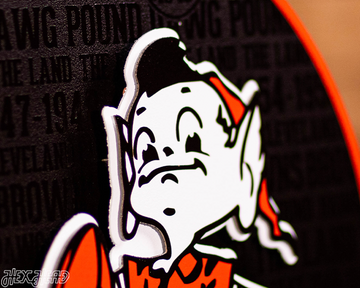 Cleveland Browns CRAFT SERIES 3D Embossed Metal Wall Art