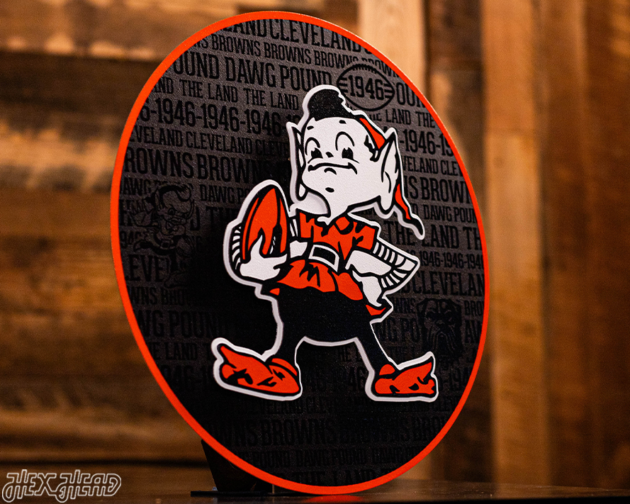 Cleveland Browns CRAFT SERIES 3D Embossed Metal Wall Art