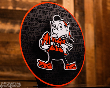 Cleveland Browns CRAFT SERIES 3D Embossed Metal Wall Art