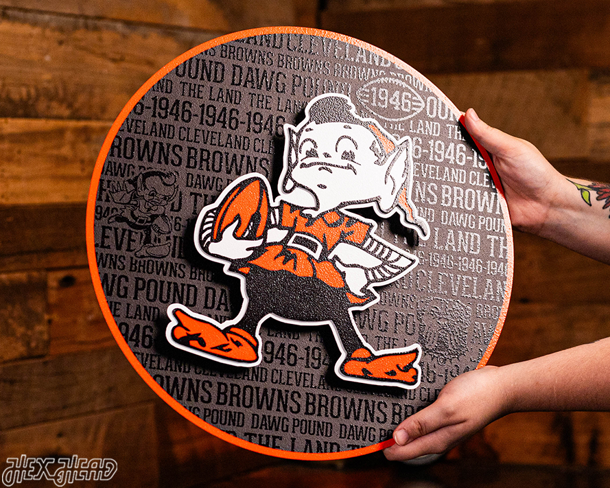 Cleveland Browns CRAFT SERIES 3D Embossed Metal Wall Art
