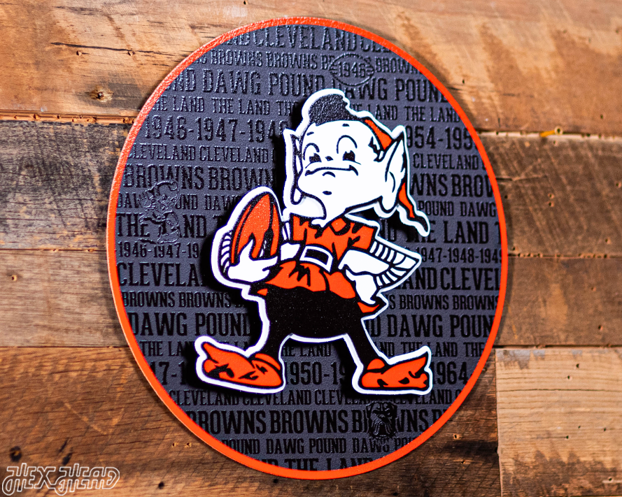 Cleveland Browns CRAFT SERIES 3D Embossed Metal Wall Art