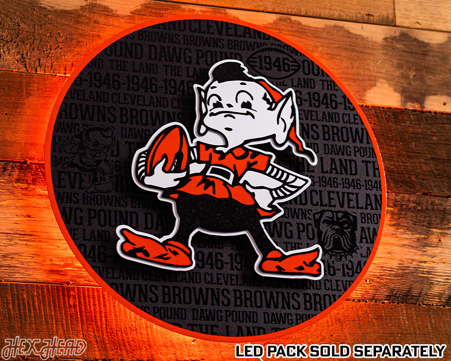 Cleveland Browns CRAFT SERIES 3D Embossed Metal Wall Art