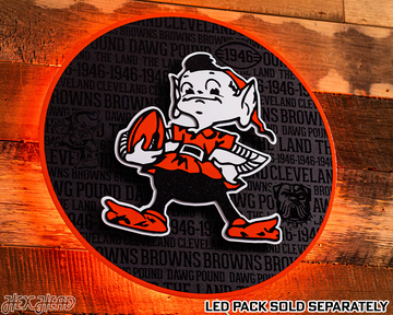 Cleveland Browns CRAFT SERIES 3D Embossed Metal Wall Art