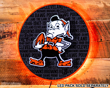 Cleveland Browns CRAFT SERIES 3D Embossed Metal Wall Art