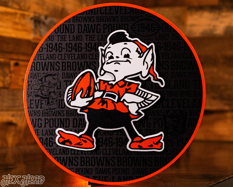 Cleveland Browns CRAFT SERIES 3D Embossed Metal Wall Art