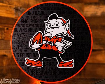 Cleveland Browns CRAFT SERIES 3D Embossed Metal Wall Art