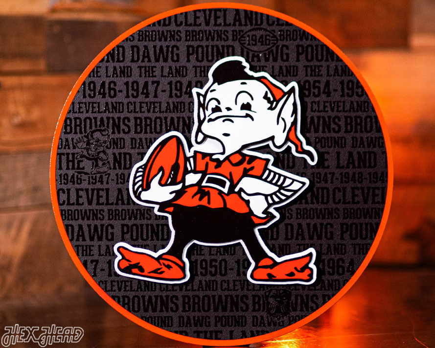 Cleveland Browns CRAFT SERIES 3D Embossed Metal Wall Art
