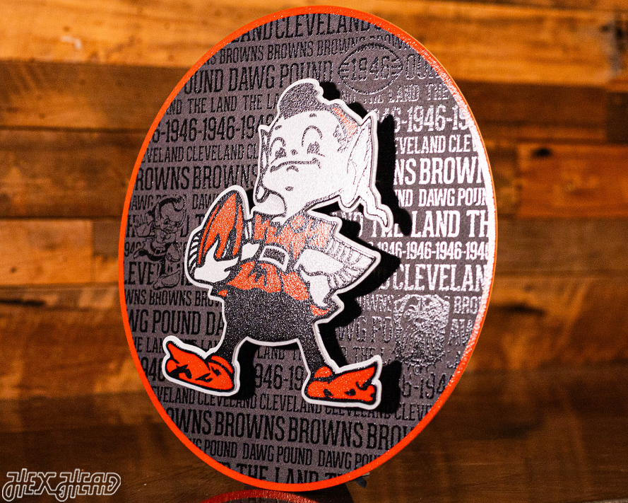 Cleveland Browns CRAFT SERIES 3D Embossed Metal Wall Art