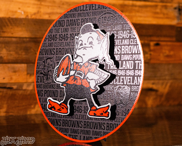 Cleveland Browns CRAFT SERIES 3D Embossed Metal Wall Art