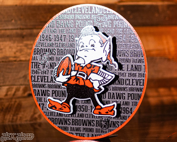 Cleveland Browns CRAFT SERIES 3D Embossed Metal Wall Art