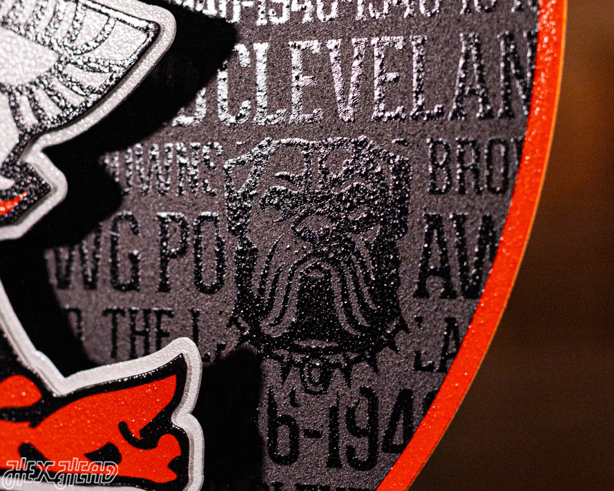 Cleveland Browns CRAFT SERIES 3D Embossed Metal Wall Art