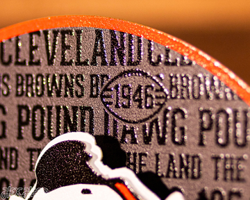 Cleveland Browns CRAFT SERIES 3D Embossed Metal Wall Art
