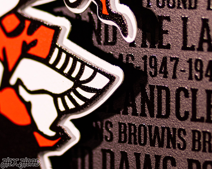 Cleveland Browns CRAFT SERIES 3D Embossed Metal Wall Art