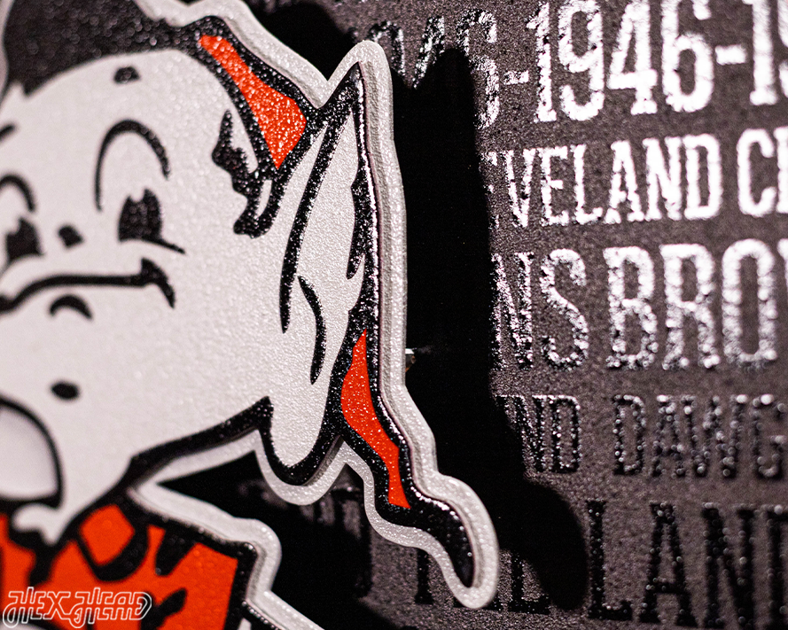 Cleveland Browns CRAFT SERIES 3D Embossed Metal Wall Art