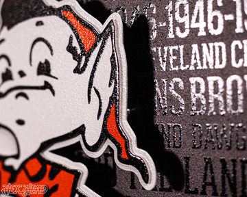 Cleveland Browns CRAFT SERIES 3D Embossed Metal Wall Art