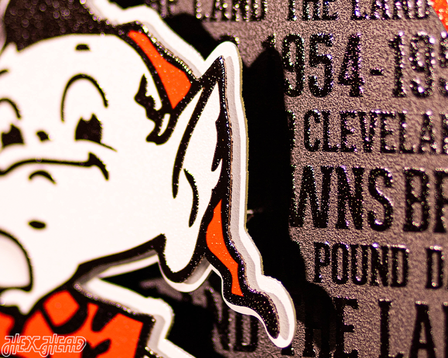 Cleveland Browns CRAFT SERIES 3D Embossed Metal Wall Art