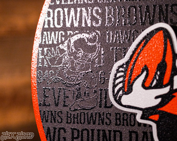 Cleveland Browns CRAFT SERIES 3D Embossed Metal Wall Art