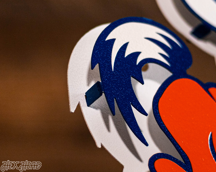 Denver Broncos "1965" Alternate Logo 3D Vintage Metal Wall Art