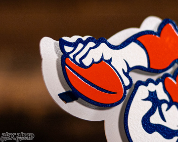 Denver Broncos "1965" Alternate Logo 3D Vintage Metal Wall Art