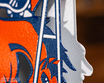 Denver Broncos "1965" Alternate Logo 3D Vintage Metal Wall Art