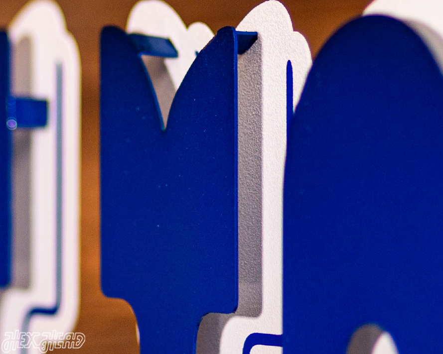 Detroit Lions "1989" Wordmark 3D Vintage Metal Wall Art