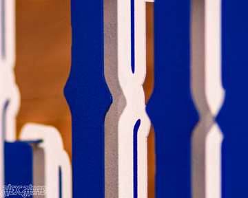 Detroit Lions "1989" Wordmark 3D Vintage Metal Wall Art