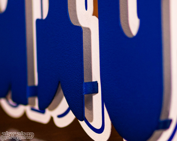 Detroit Lions "1989" Wordmark 3D Vintage Metal Wall Art