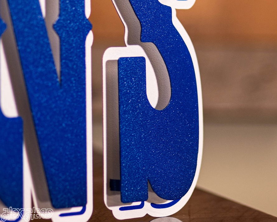 Detroit Lions "1989" Wordmark 3D Vintage Metal Wall Art