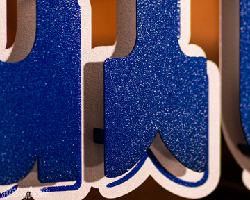 Detroit Lions "1989" Wordmark 3D Vintage Metal Wall Art