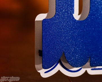 Detroit Lions "1989" Wordmark 3D Vintage Metal Wall Art