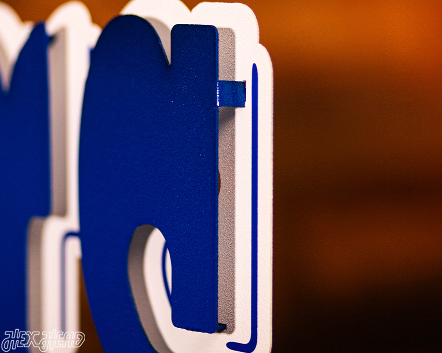 Detroit Lions "1989" Wordmark 3D Vintage Metal Wall Art