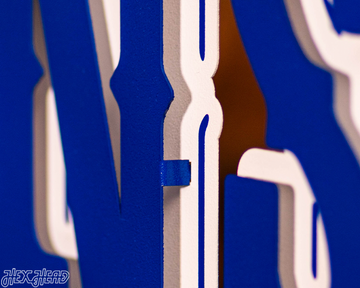 Detroit Lions "1989" Wordmark 3D Vintage Metal Wall Art